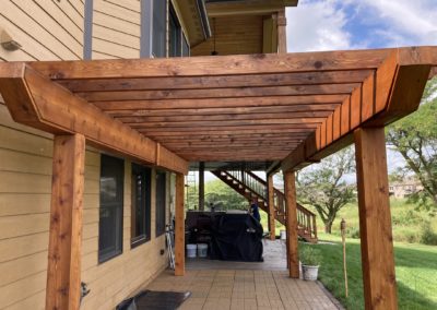 Stained pergola